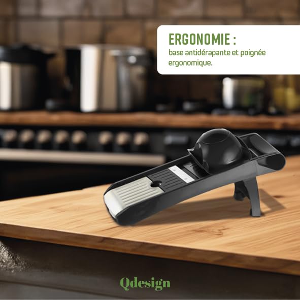 Qdesign - Mandoline Multifonction 3 Lames