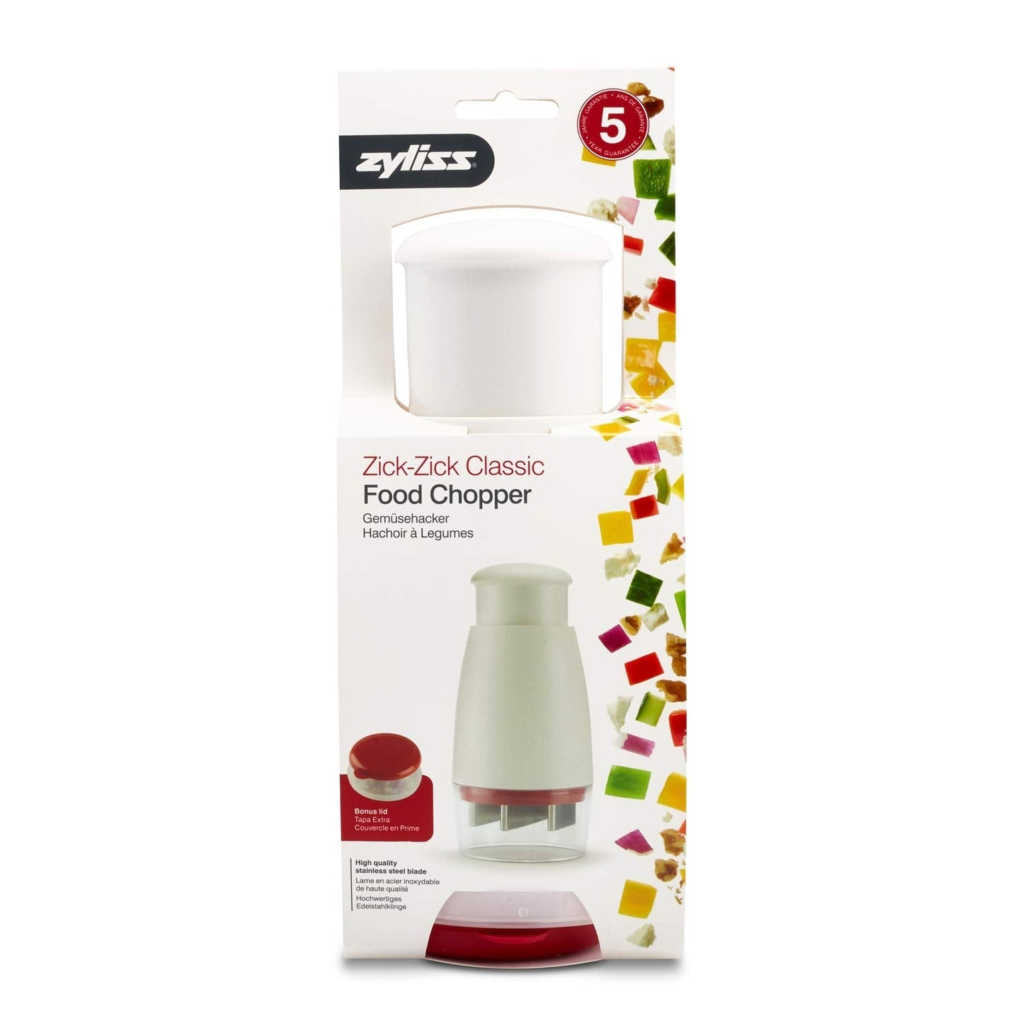 Zyliss E910012 Zick Zick Classic Hachoir Manuel, Plastique/acier inoxydable
