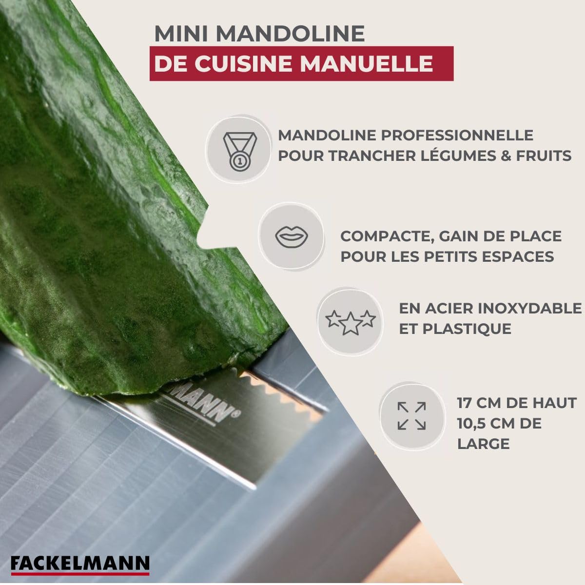 Fackelmann 45293 Mandoline professionnelle