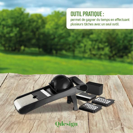 Qdesign - Mandoline Multifonction 3 Lames