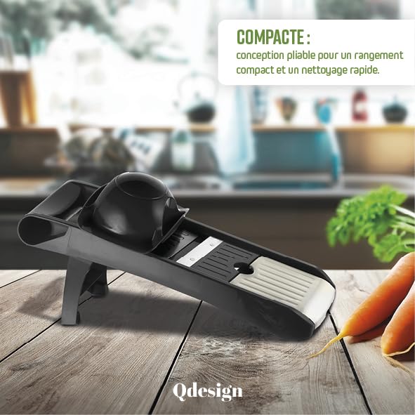 Qdesign - Mandoline Multifonction 3 Lames